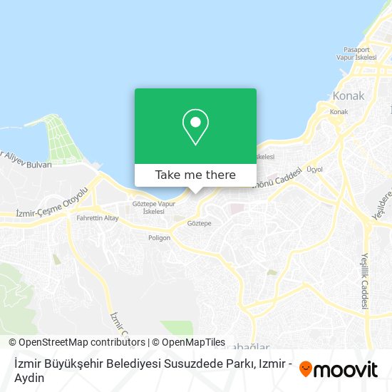 İzmir Büyükşehir Belediyesi Susuzdede Parkı map