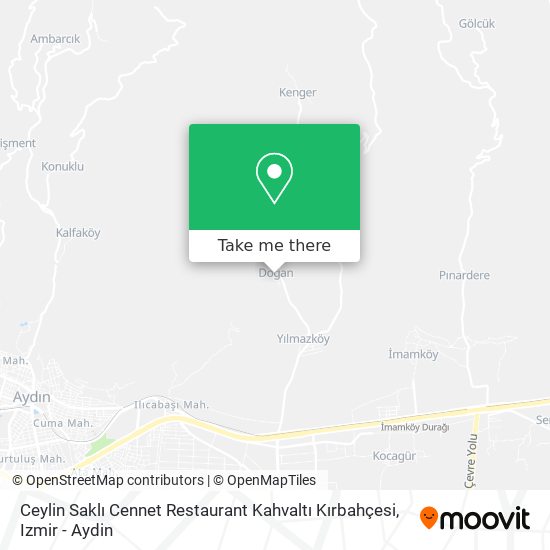 Ceylin Saklı Cennet Restaurant Kahvaltı Kırbahçesi map