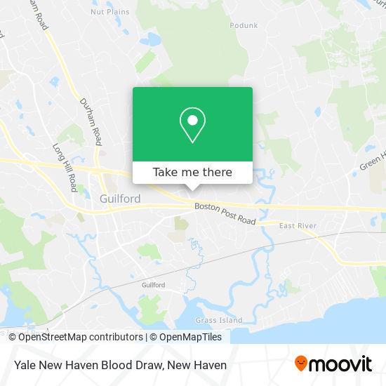 Yale New Haven Blood Draw map