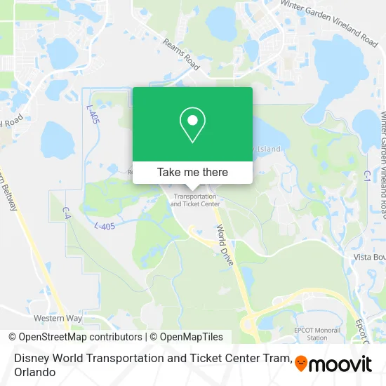 Disney World Transportation and Ticket Center Tram map