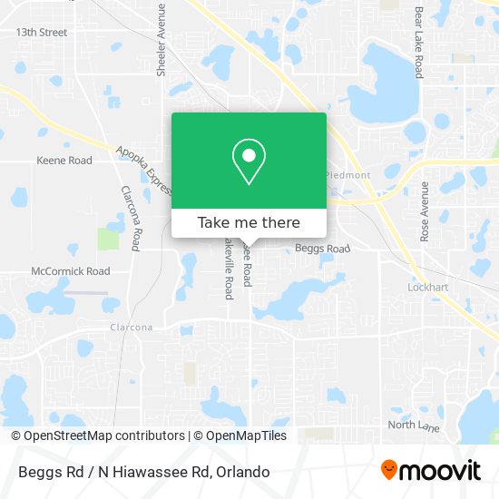 Beggs Rd / N Hiawassee Rd map