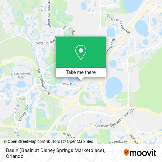 Mapa de Basin (Basin at Disney Springs Marketplace)