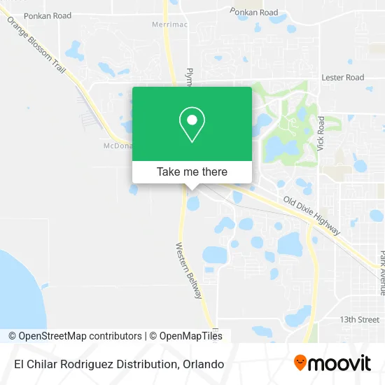 El Chilar Rodriguez Distribution map