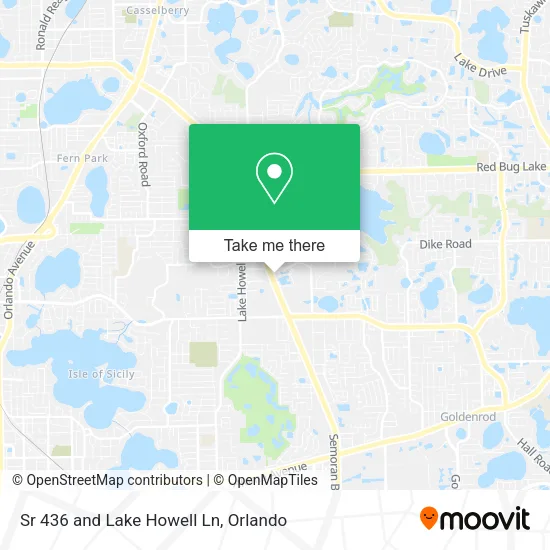 Sr 436 and Lake Howell Ln map
