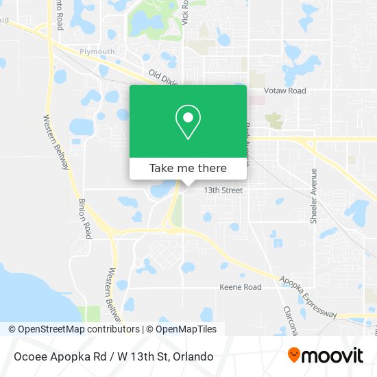 Mapa de Ocoee Apopka Rd / W 13th St