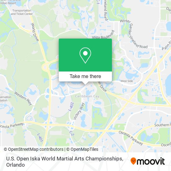 U.S. Open Iska World Martial Arts Championships map