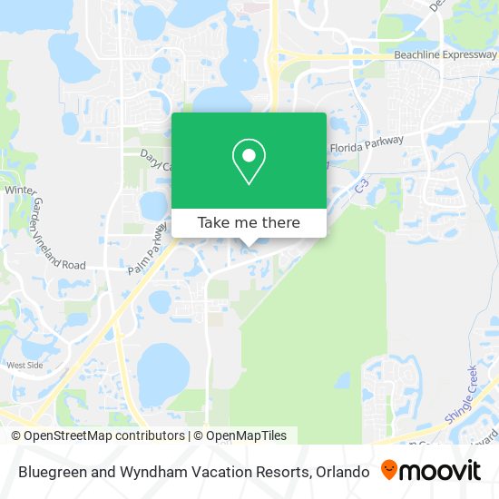 Bluegreen and Wyndham Vacation Resorts map
