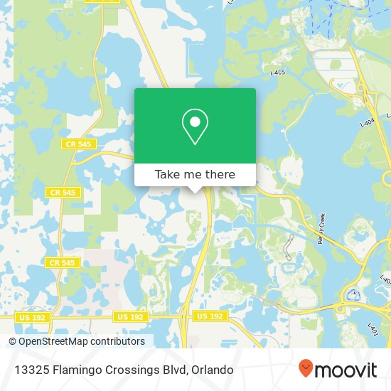 Mapa de 13325 Flamingo Crossings Blvd