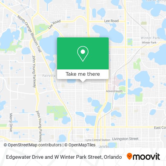 Mapa de Edgewater Drive and W Winter Park Street