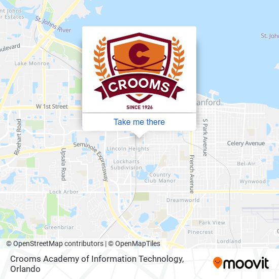 Mapa de Crooms Academy of Information Technology