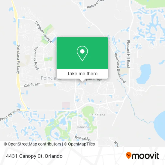 Mapa de 4431 Canopy Ct