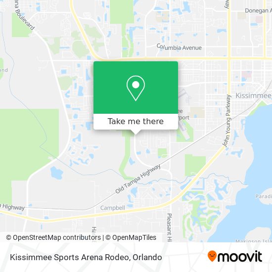 Kissimmee Sports Arena Rodeo map