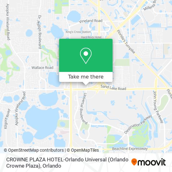 CROWNE PLAZA HOTEL-Orlando Universal (Orlando Crowne Plaza) map