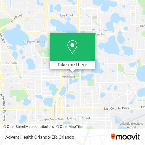 Mapa de Advent Health Orlando-ER