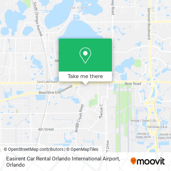Easirent Car Rental Orlando International Airport map
