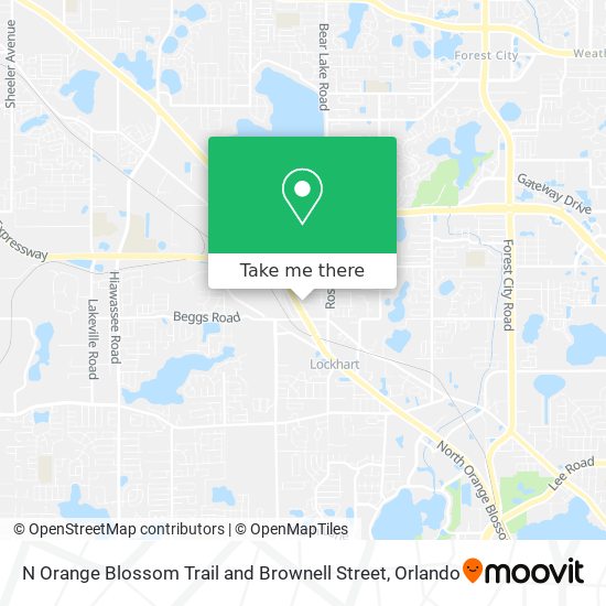 N Orange Blossom Trail and Brownell Street map