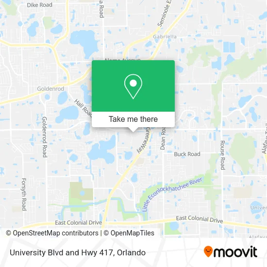 Mapa de University Blvd and Hwy 417