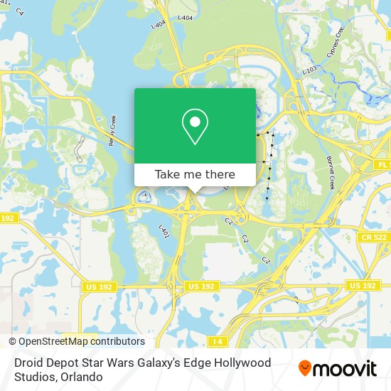Droid Depot Star Wars Galaxy's Edge Hollywood Studios map