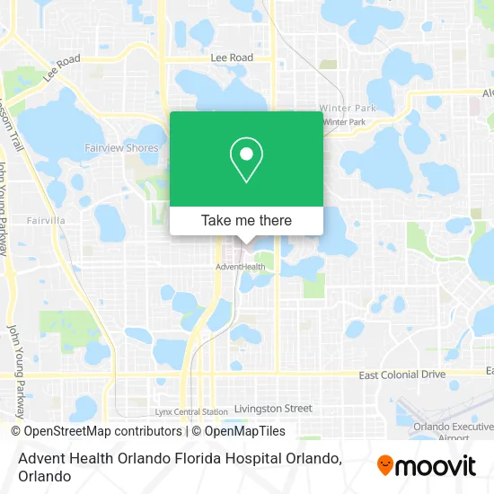 Advent Health Orlando Florida Hospital Orlando map