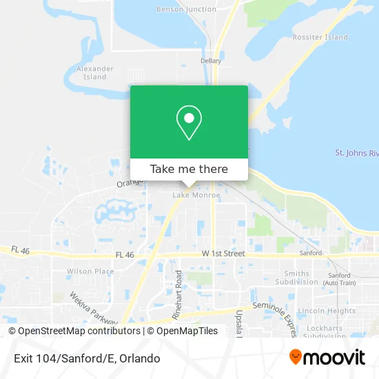 Exit 104/Sanford/E map