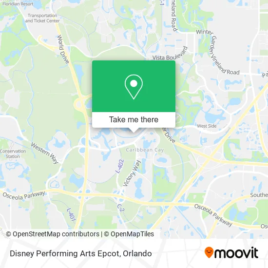 Mapa de Disney Performing Arts Epcot