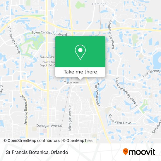 St Francis Botanica map