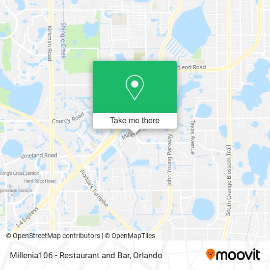 Millenia106 - Restaurant and Bar map