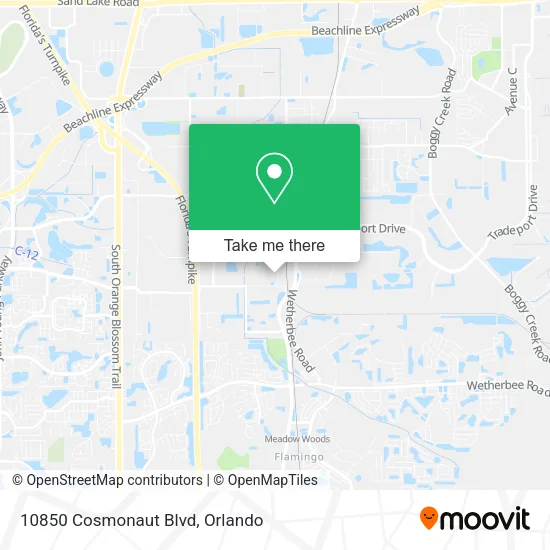 Mapa de 10850 Cosmonaut Blvd