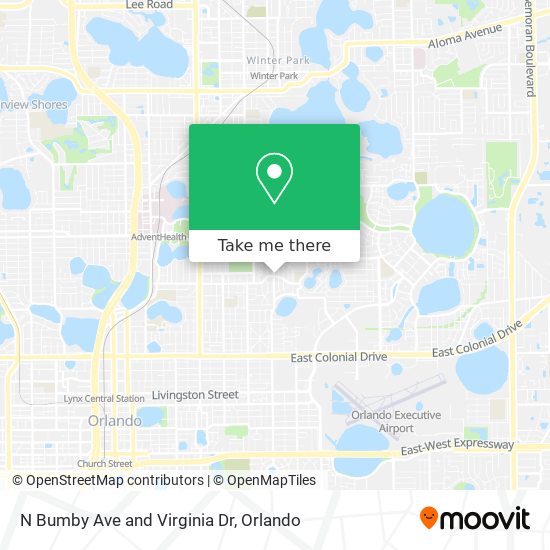 N Bumby Ave and Virginia Dr map