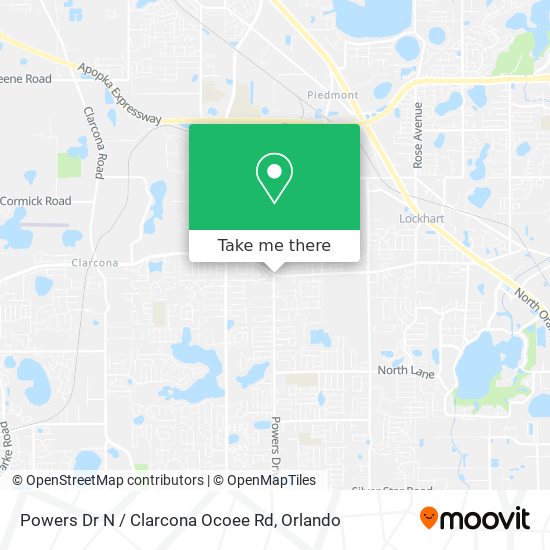 Powers Dr N / Clarcona Ocoee Rd map