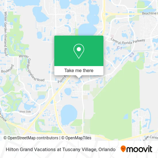 Hilton Grand Vacations at Tuscany Village map