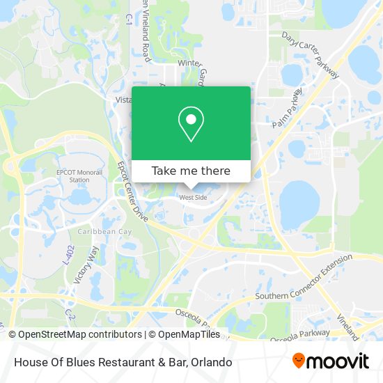 Mapa de House Of Blues Restaurant & Bar