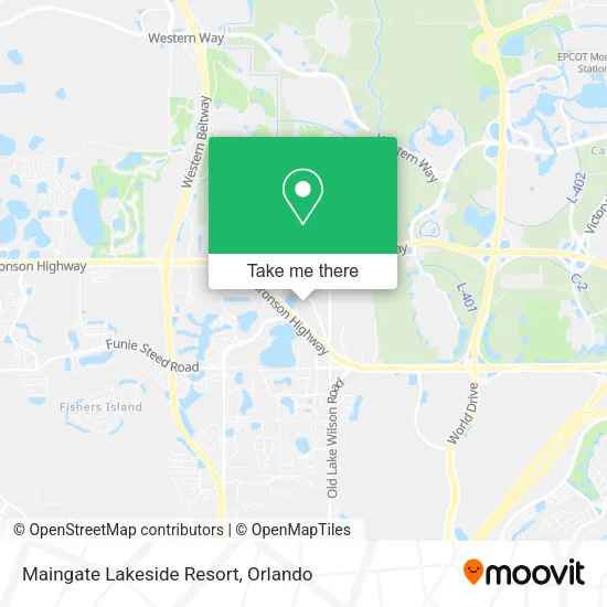 Mapa de Maingate Lakeside Resort