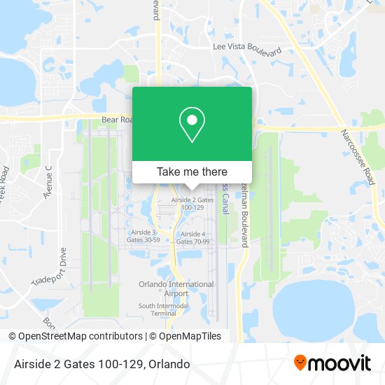 Airside 2 Gates 100-129 map