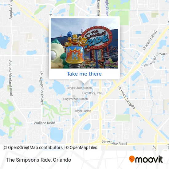 Mapa de The Simpsons Ride