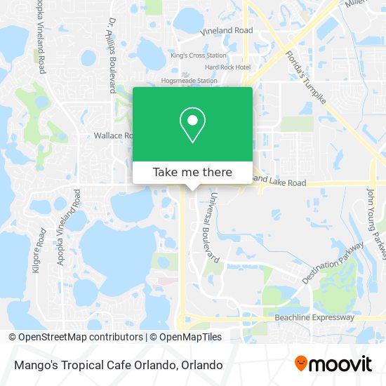 Mango's Tropical Cafe Orlando map