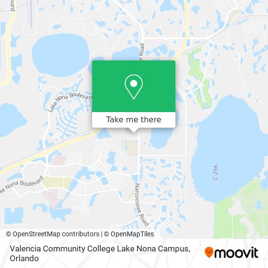 Mapa de Valencia Community College Lake Nona Campus
