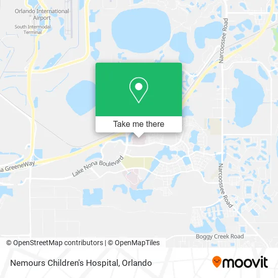 Nemours Children's Hospital map
