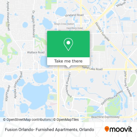 Mapa de Fusion Orlando- Furnished Apartments