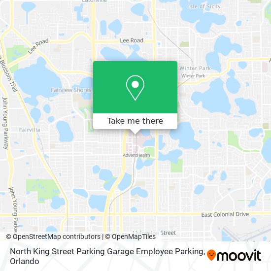 North King Street Parking Garage Employee Parking map