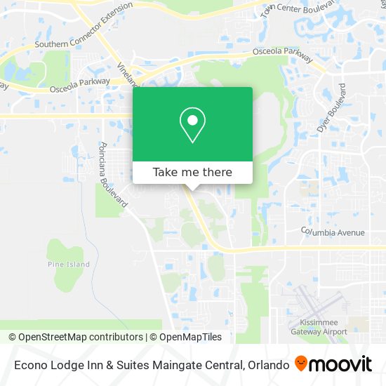 Econo Lodge Inn & Suites Maingate Central map