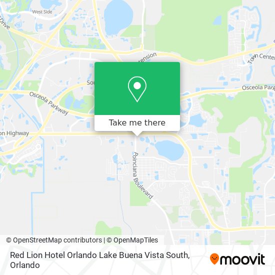 Red Lion Hotel Orlando Lake Buena Vista South map