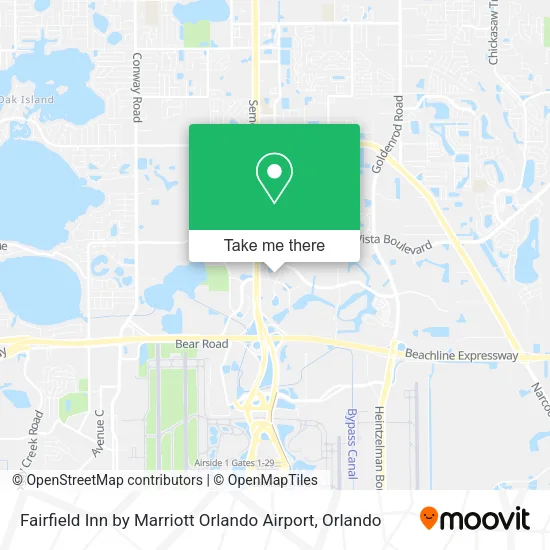 Mapa de Fairfield Inn by Marriott Orlando Airport