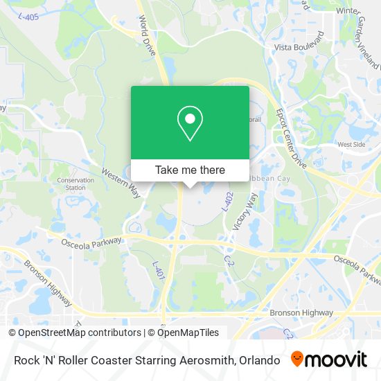 Rock 'N' Roller Coaster Starring Aerosmith map