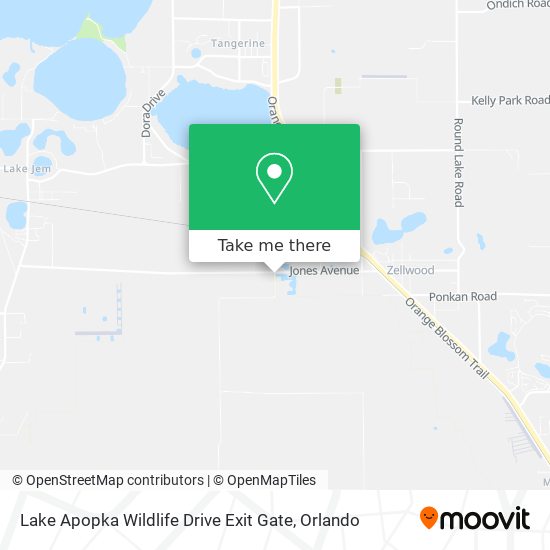 Mapa de Lake Apopka Wildlife Drive Exit Gate
