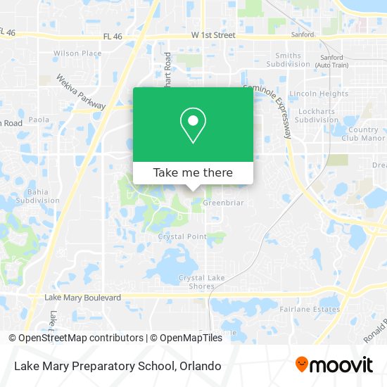 Lake Mary Preparatory School map