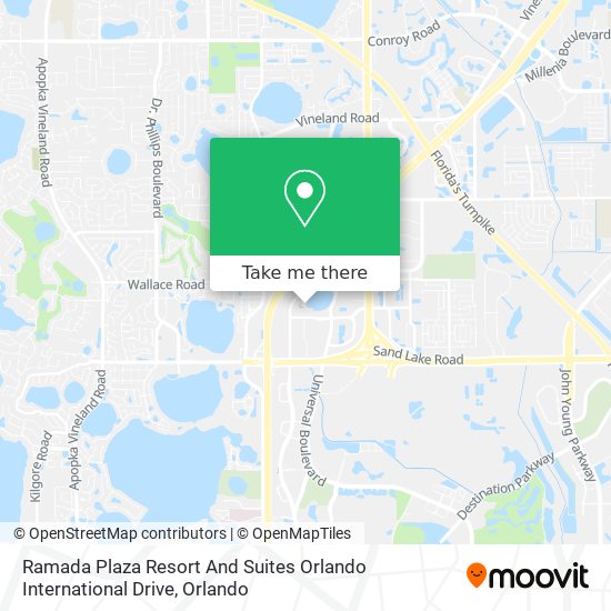 Mapa de Ramada Plaza Resort And Suites Orlando International Drive