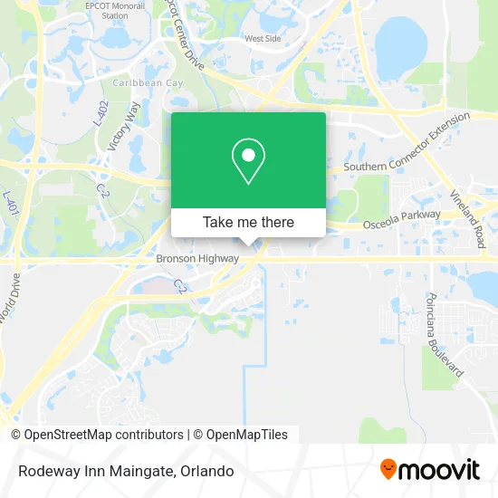 Mapa de Rodeway Inn Maingate