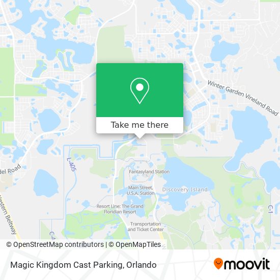 Magic Kingdom Cast Parking map