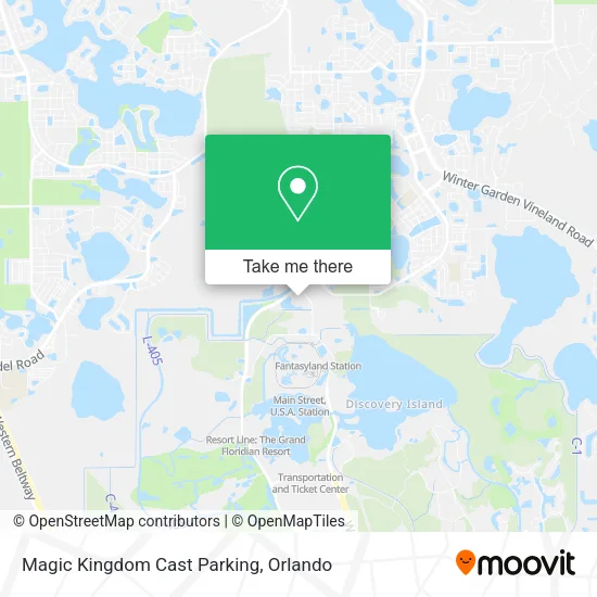 Magic Kingdom Cast Parking map